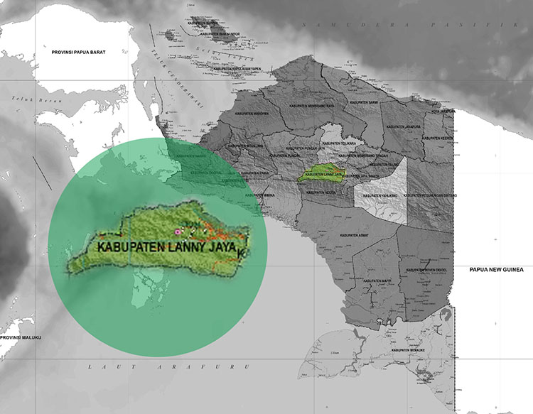 Peta Kabupaten Lanny Jaya